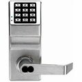 Alarm Lock Trilogy Electronic Digital Lever Lock with Interchangeable Core for Yale Prep Satin Chrome Finish DL2700IC26DY